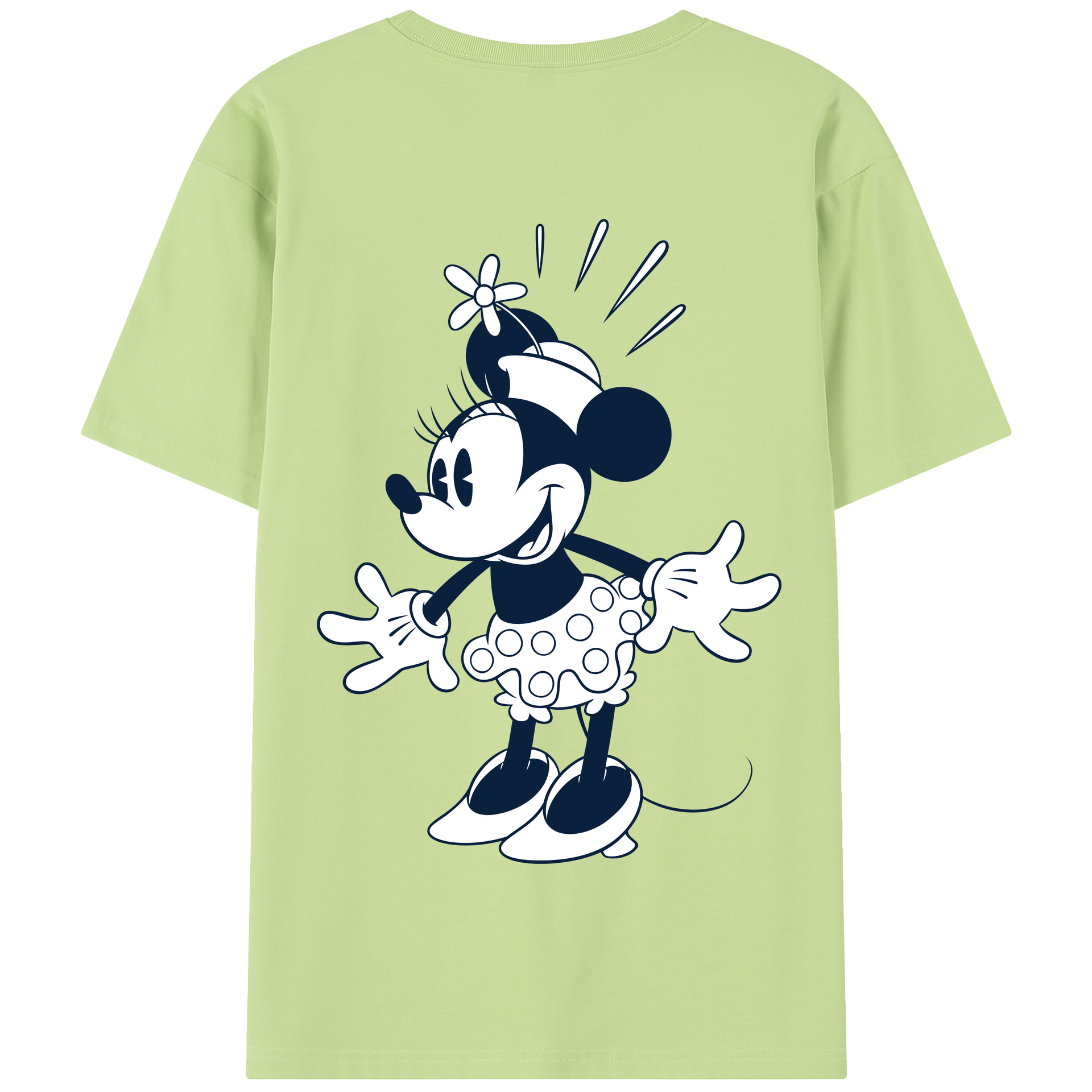 （画像用） ミッキーマウス Mickey Mouse 綿100％半袖Tシャツ（背面プリント）